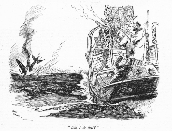 1940 Vintage Punch Magazine Cartoon – “Did I Do That?” by George Sprod