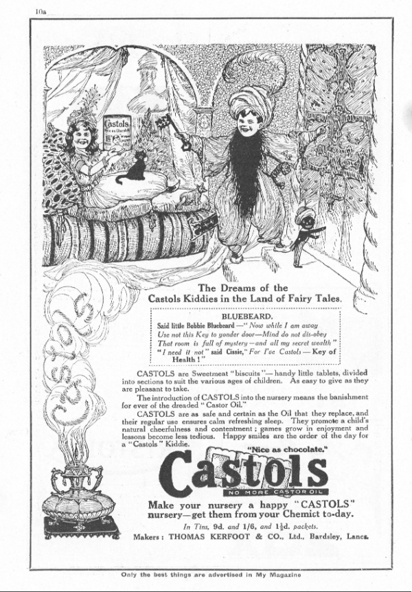 The Dreams of the Castols Kiddies in the Land of Fairy Tales – Castols Sweetened Tablets Vintage Advertisement (1925)