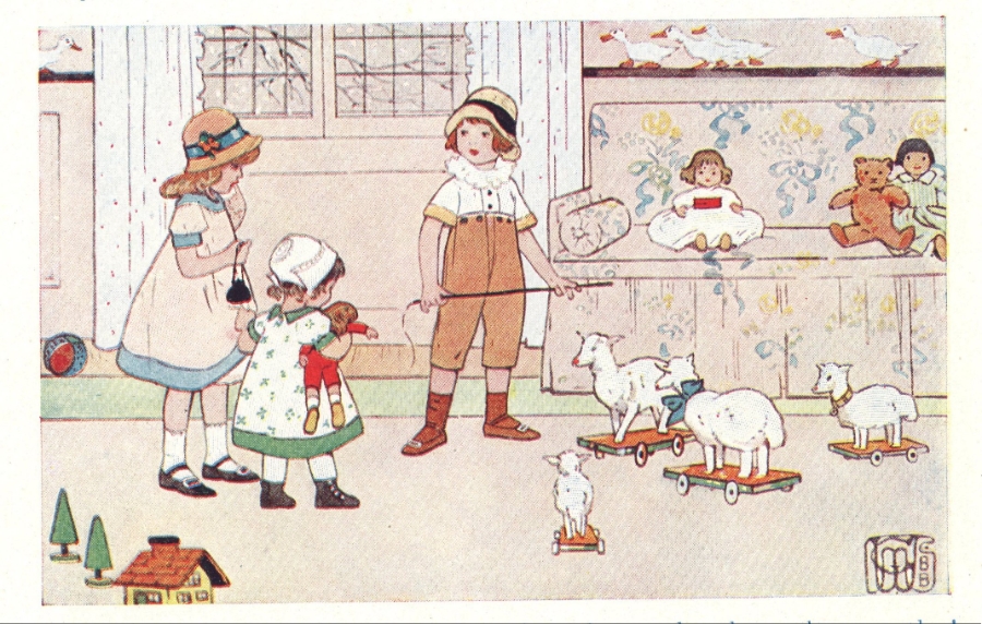 Playtime in the Nursery - Charming Children's Vintage Print (1925)