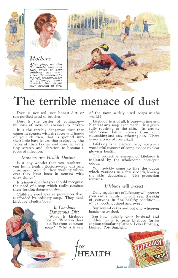 The Terrible Menace of Dust – Lifebuoy Soap Vintage Advertisement (1925)